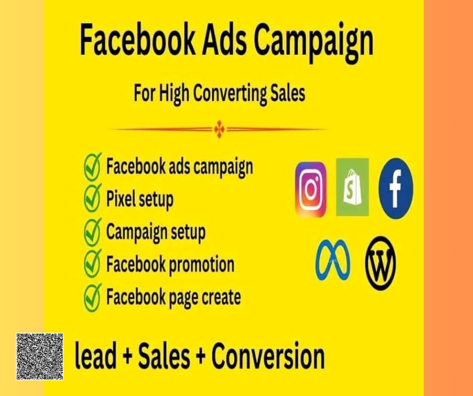 I will setup facebook ads campaign for leads and sales